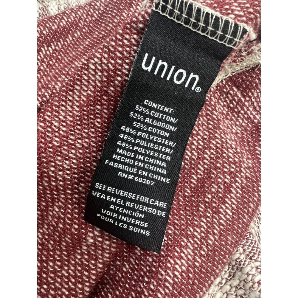 Union Nordstrom Sweatshirt Hoodie Shirt Mens Medium M Textured Red Pullover New - Picture 3 of 7